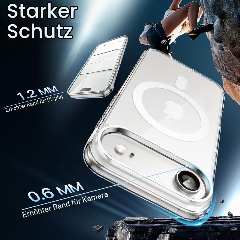 JETech Magnetische Hülle für iPhone 17, Durchsichtig