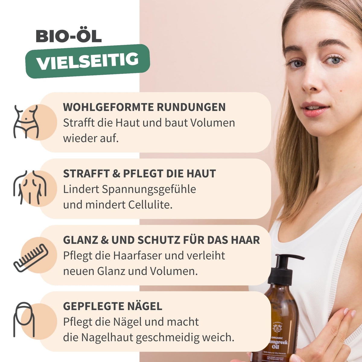 BIONOBLE Arganöl Bio Kaltgepresst - Haare, Gesicht, Haut - Marokko - 50ml