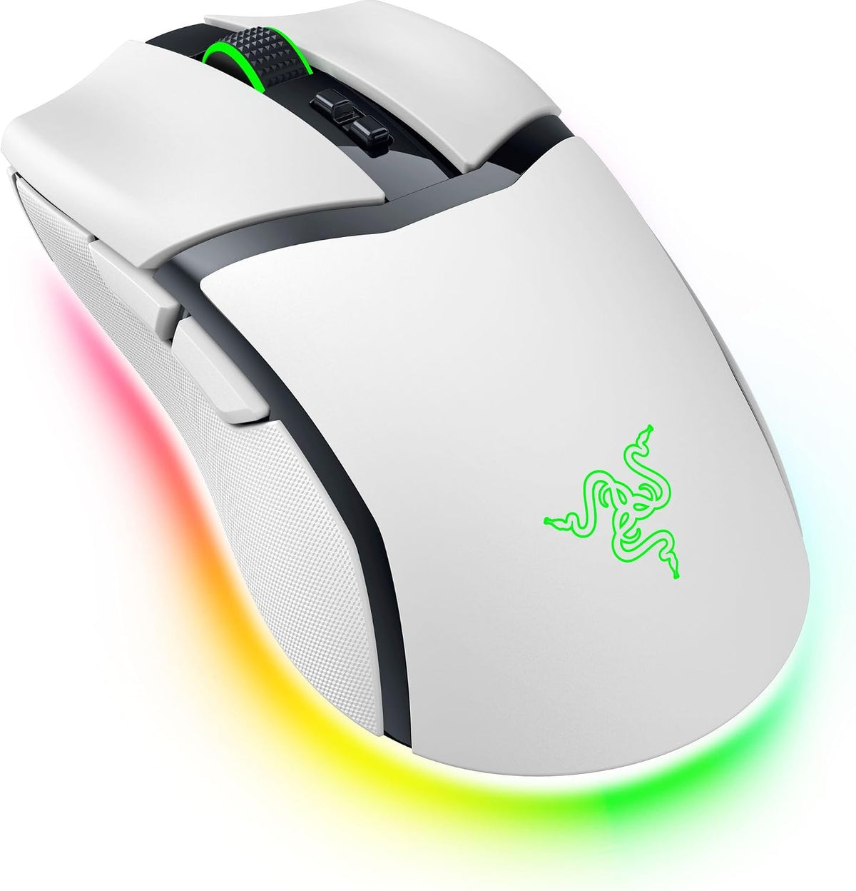 Razer Cobra Pro - kabellose Gaming-Maus mit RGB - Optischer Focus Pro Sensor mit 30K DPI (10 Anpassbare Tasten, HyperSpeed Wireless Polling 8K Hz, Bluetooth, Chroma-Beleuchtung mit 11 Zonen) Weiß