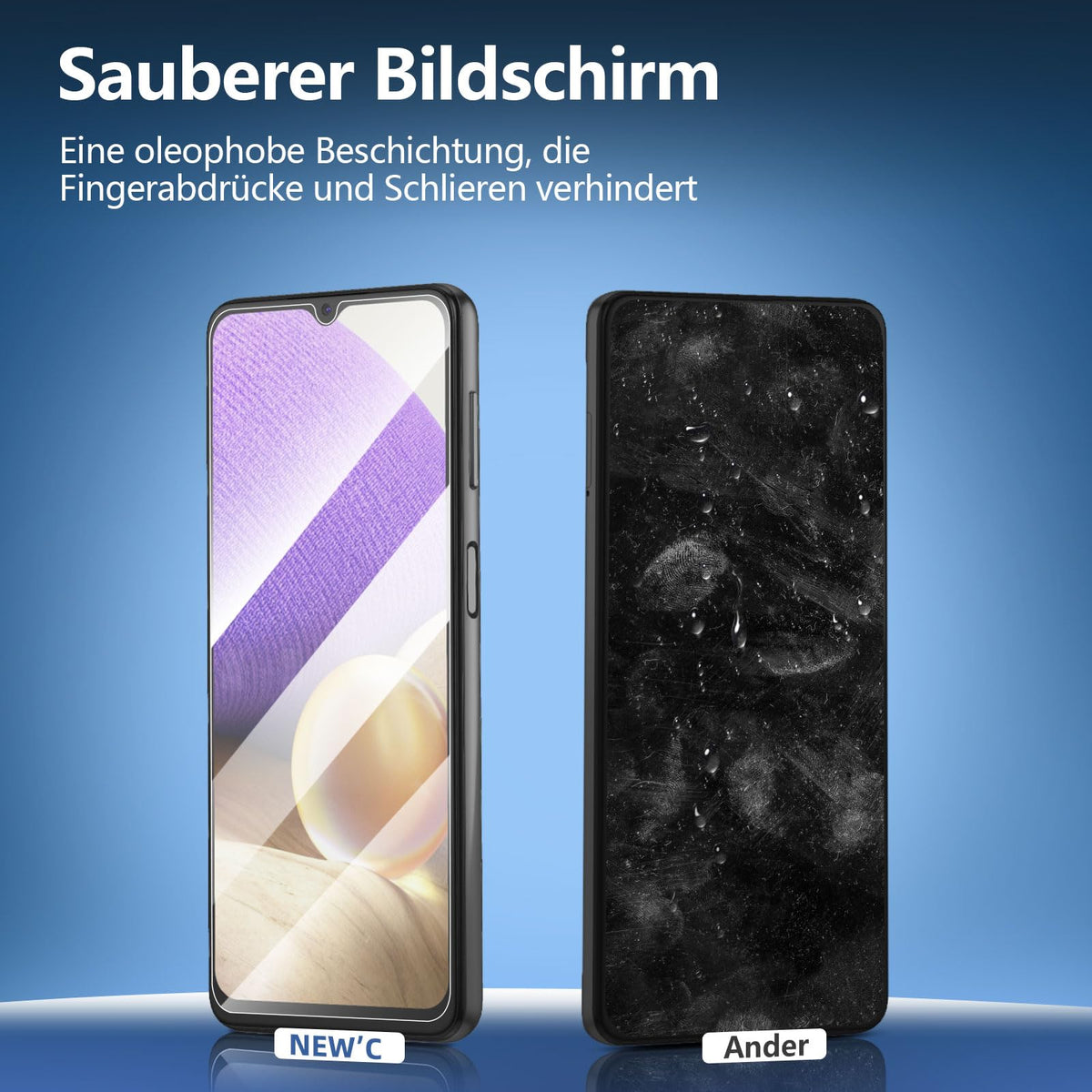 NEW'C Schutzfolie für Samsung Galaxy A35 5G für Panzerglas