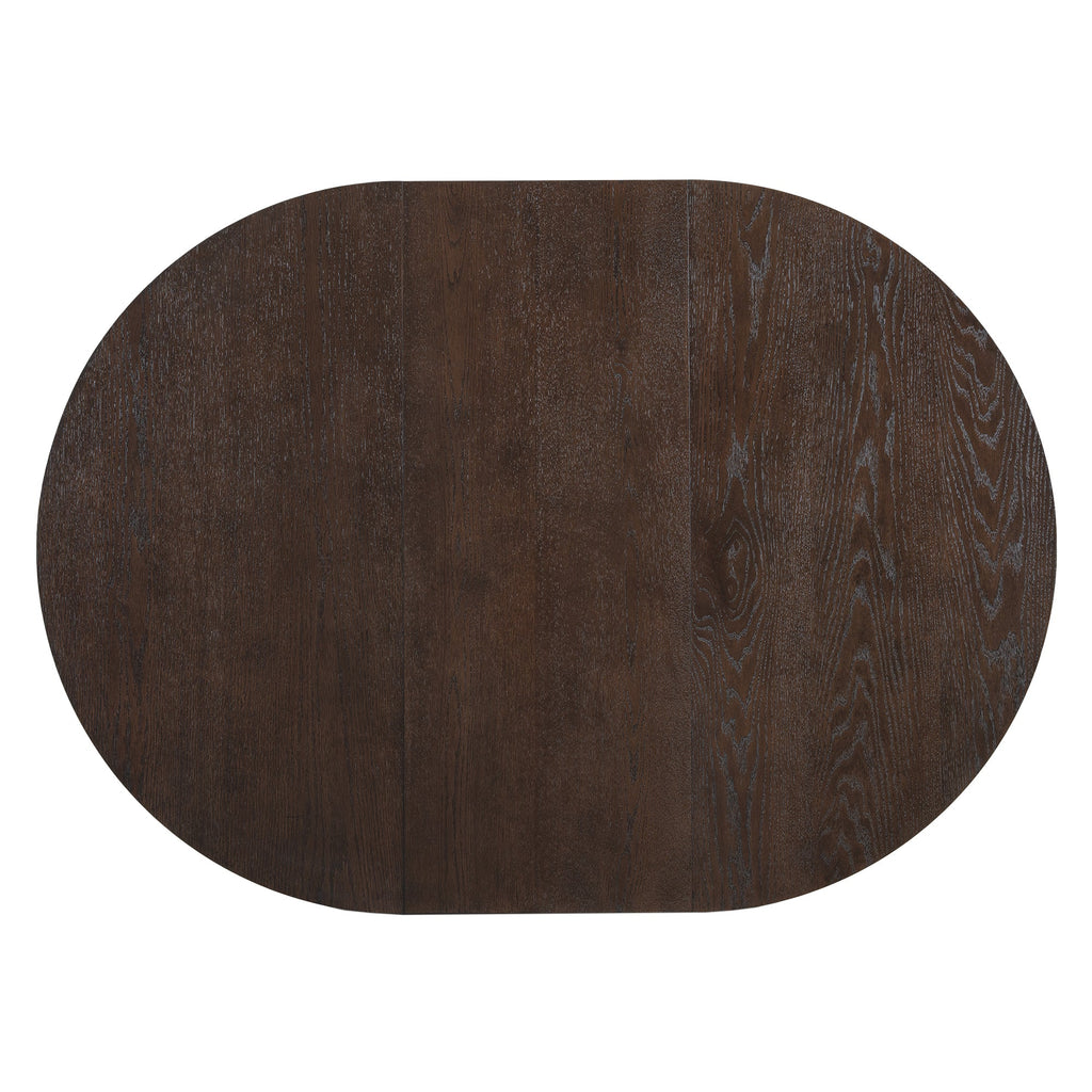 Modern 5-Piece Extendable Round Dining Table Set With 16.2inch Removable Leaf for Small Places, Espresso+Gray