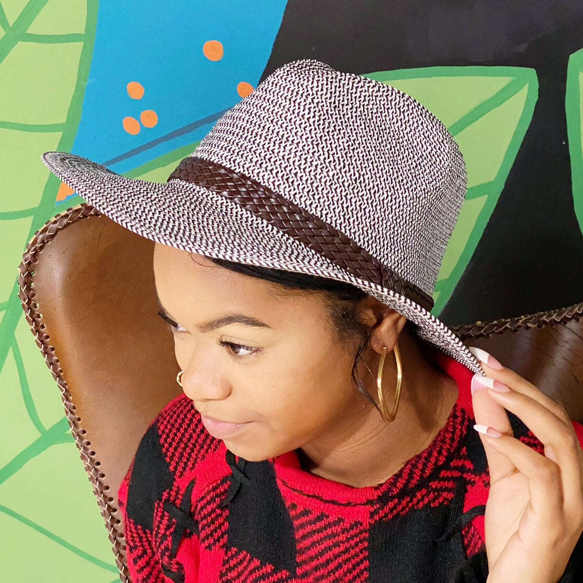 Flätad Panama Fedora