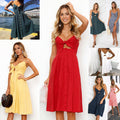 Damen Sommerkleider Ärmellos Rückenfrei Träger Lang Enganliegend Etuikleid Damen Party Abendkleider Vestidos