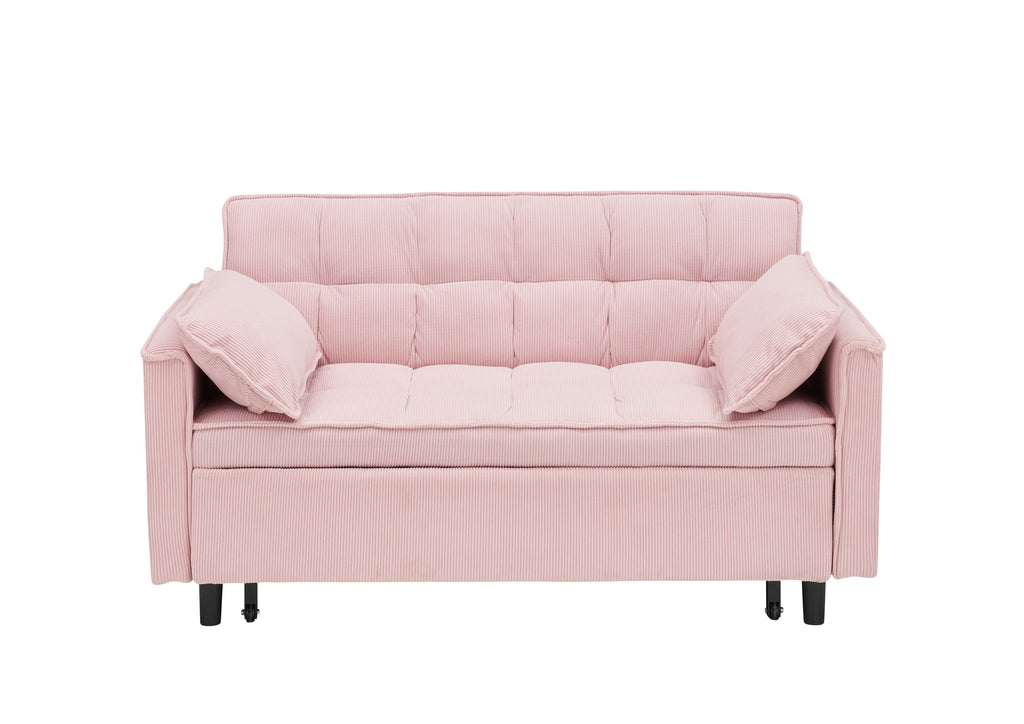 Folding Sofa Bed With Adjustable Back Access to Sofa Recliner Single Bed Adult Modern Chair Bed ,Pink