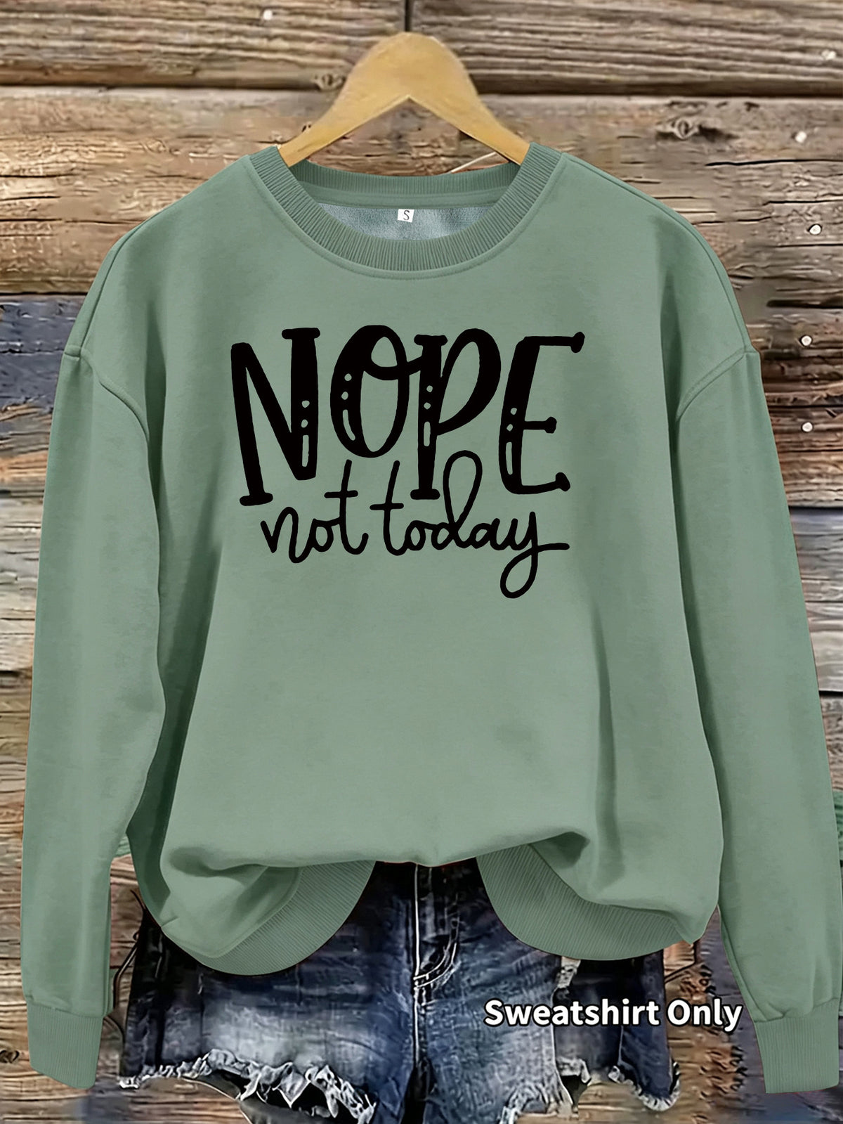 Loose velvet sweatshirt