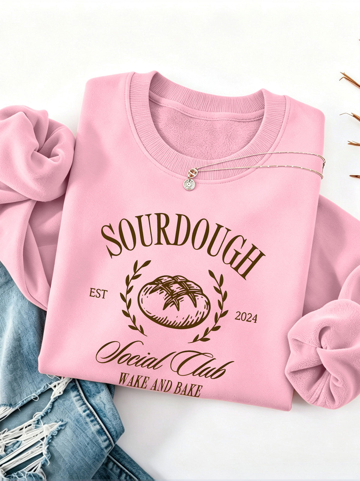 Sweat à capuche en molleton à col rond avec motif