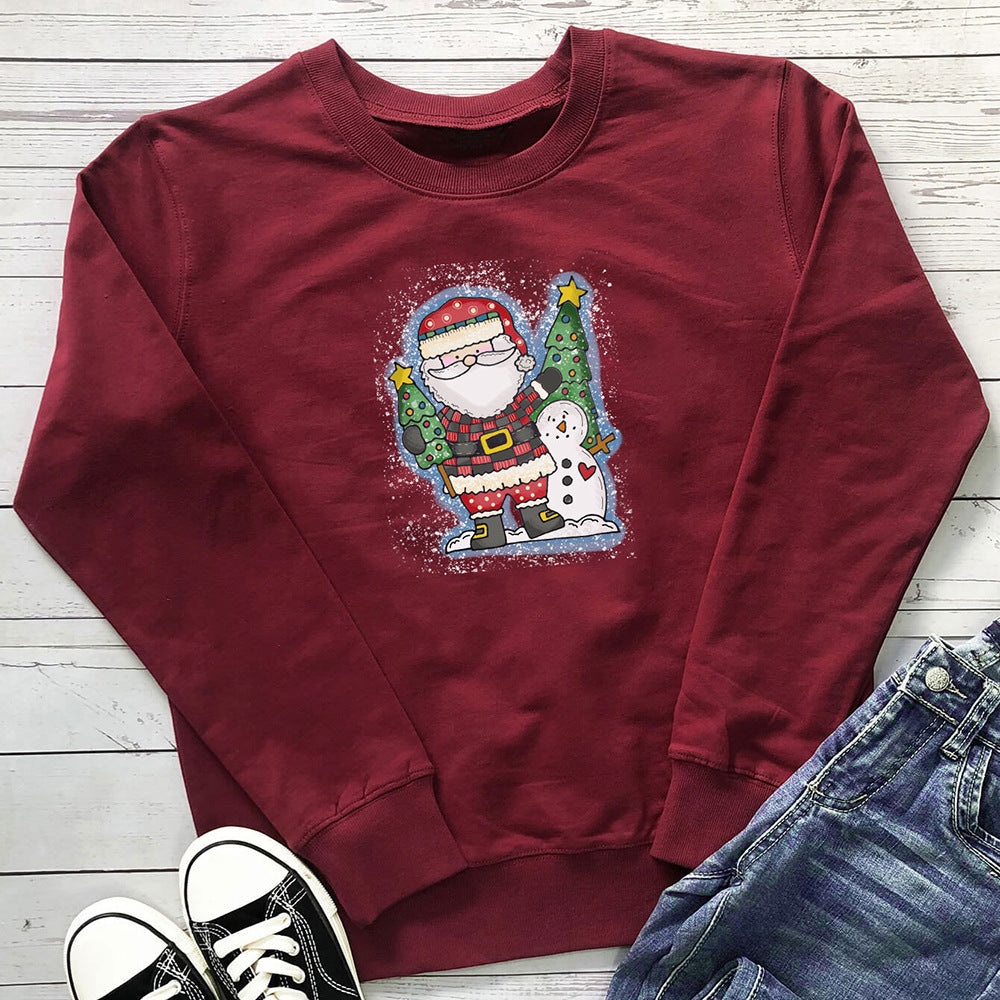 Sweat à capuche imprimé sapin de Noël