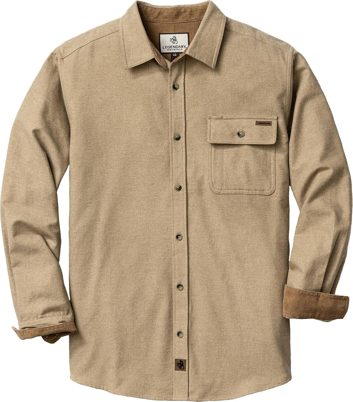 Legendary Whitetails Herren-Langarm-Flanellhemd mit Knopfleiste aus 100 % Baumwolle