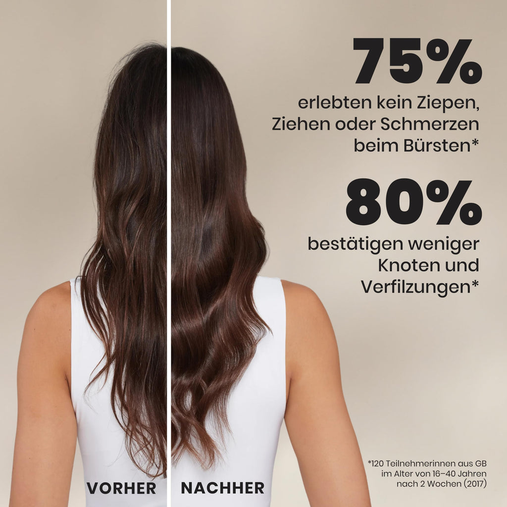 Tangle Teezer Ultimate Detangler Haarbürste – Nasses & Trockenes Haar – Entwirrungsbürste für Alle Haartypen – Zweistufige Borsten Reduzieren Haarbruch & Knoten – Champagner Gold mit Chrom-Finish