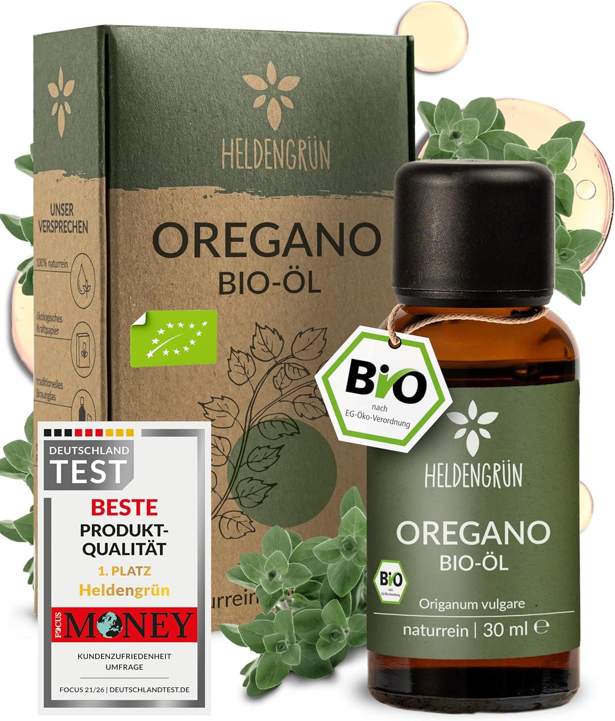 Heldengrün® BIO Lavendelöl [100% NATURREIN] Ätherisches Öl 30 ml