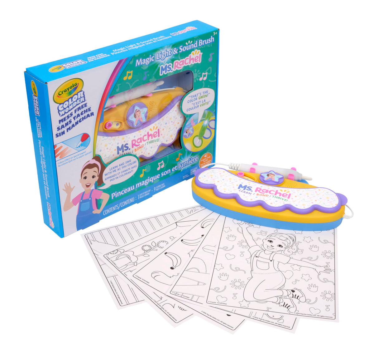 Crayola PAW Patrol Color Wonder Magic Light Brush – Mess Free Painting Kit for Kids with Lightup Brush, Gift for Toddlers, Preschool Art Activities, Ages 3+