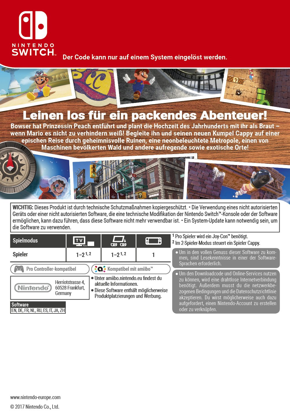 Nintendo Super Mario Odyssey - [Nintendo Switch]