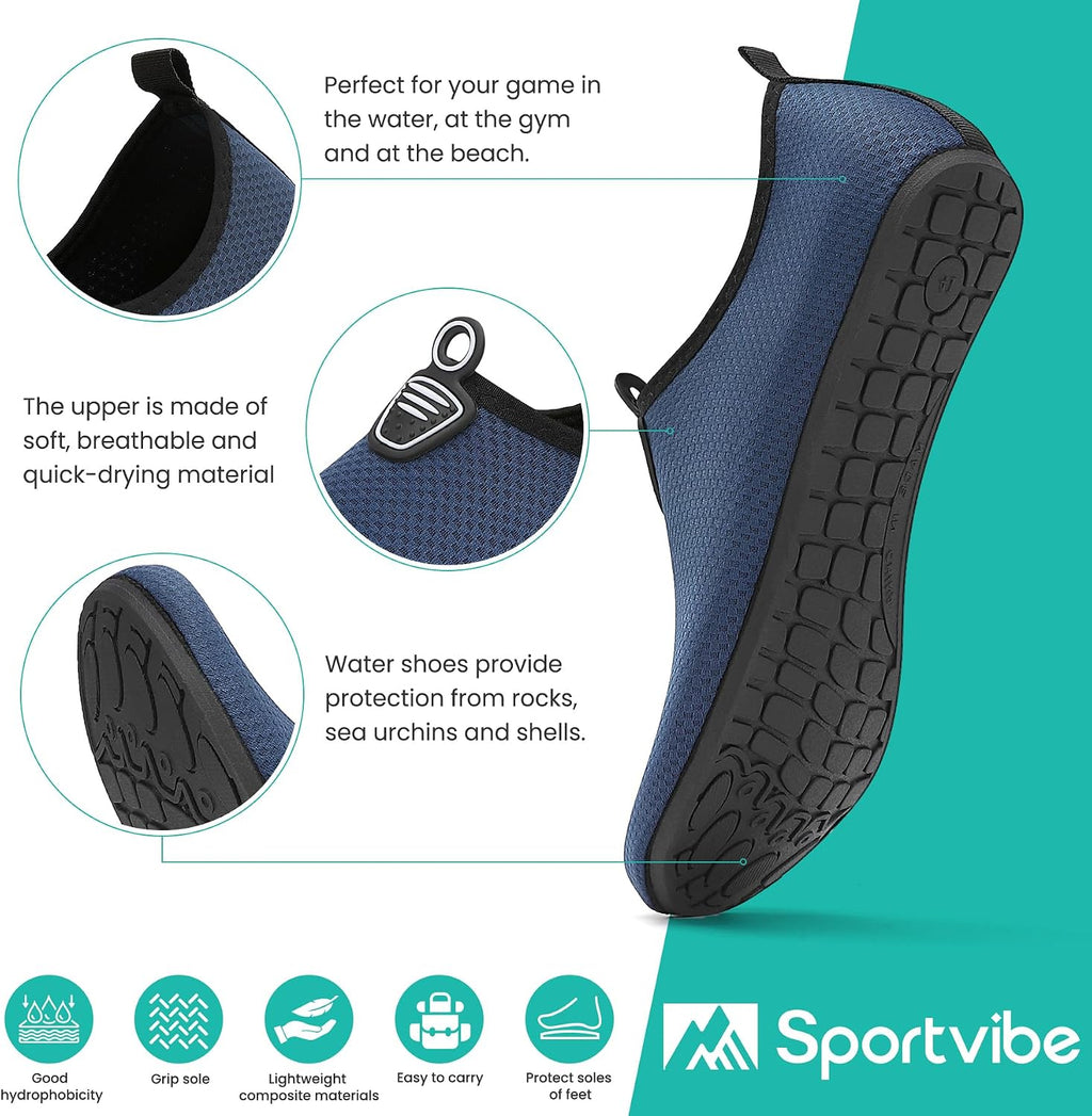 sportvibe Water Shoes Beach Swim Sea Shoes for Men Women