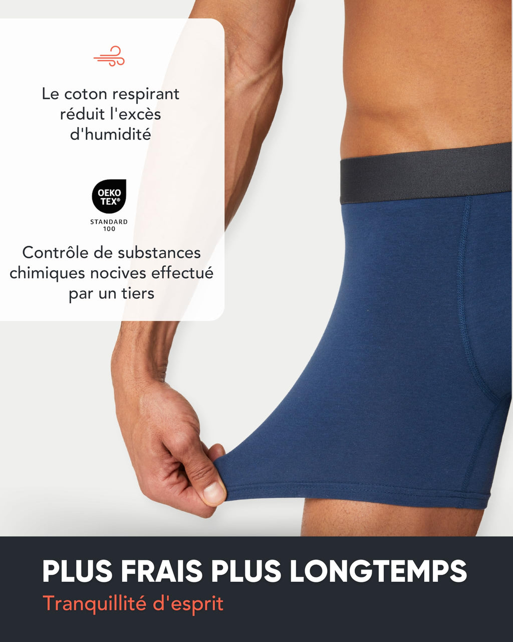 FM London Lot de 7 Boxers Respirants Homme sans Étiquette, Extensibles