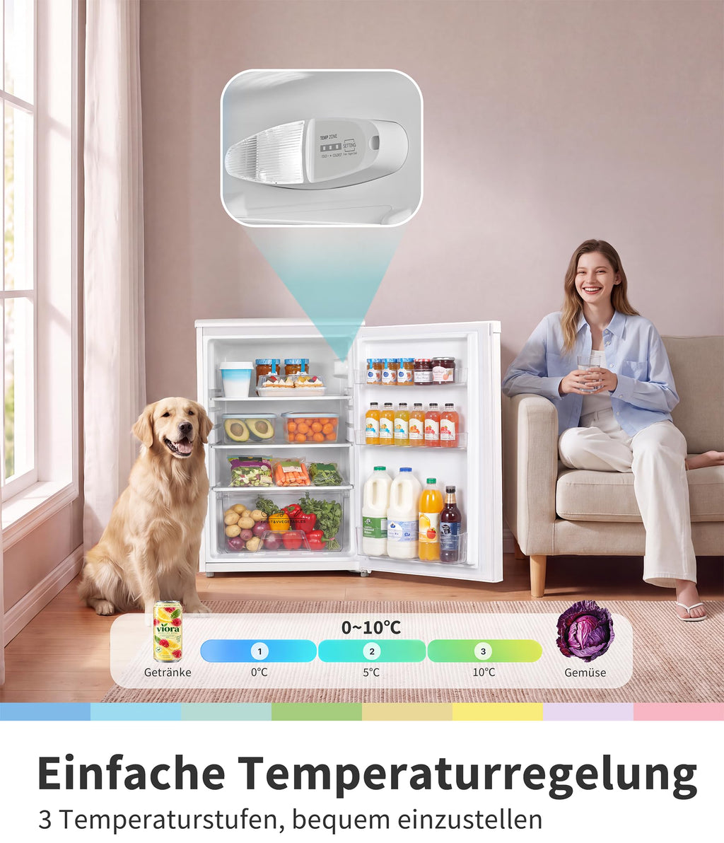 Comfee 113L kühlschrank mit gefrierfach, 35dB, Inverter Kompressor, EEK D