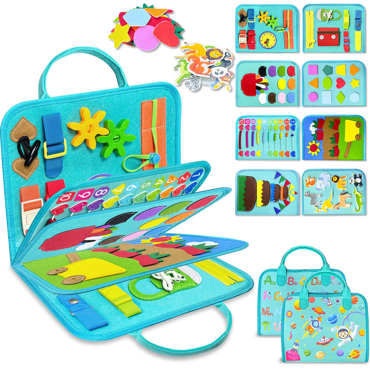Exorany Busy Board Montessori Toys for Toddler Boy Girl Gifts Busy Book