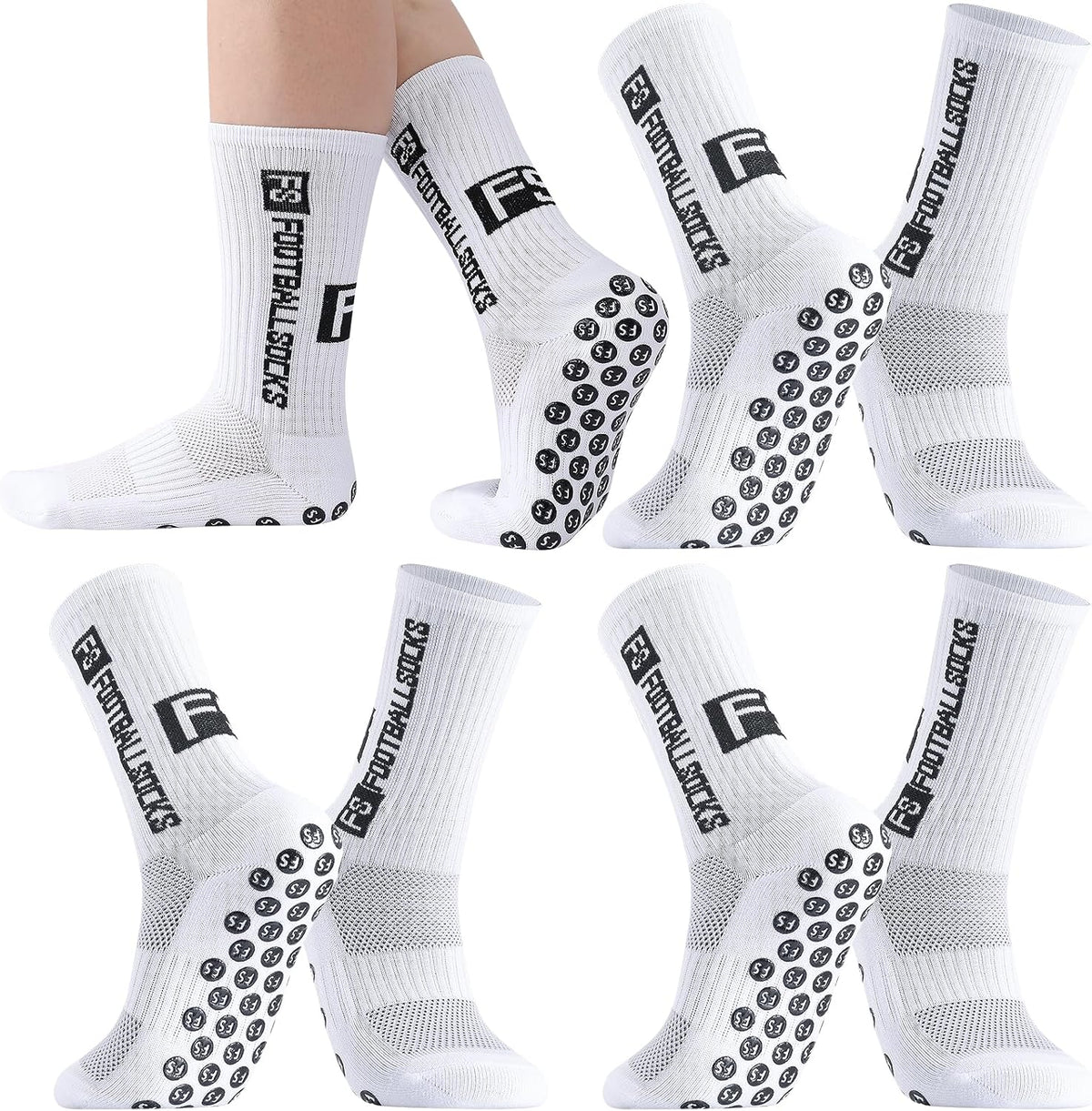 FANTESI 3 Paare Fußballsocken für Herren Damen,Sportsocken Fußball