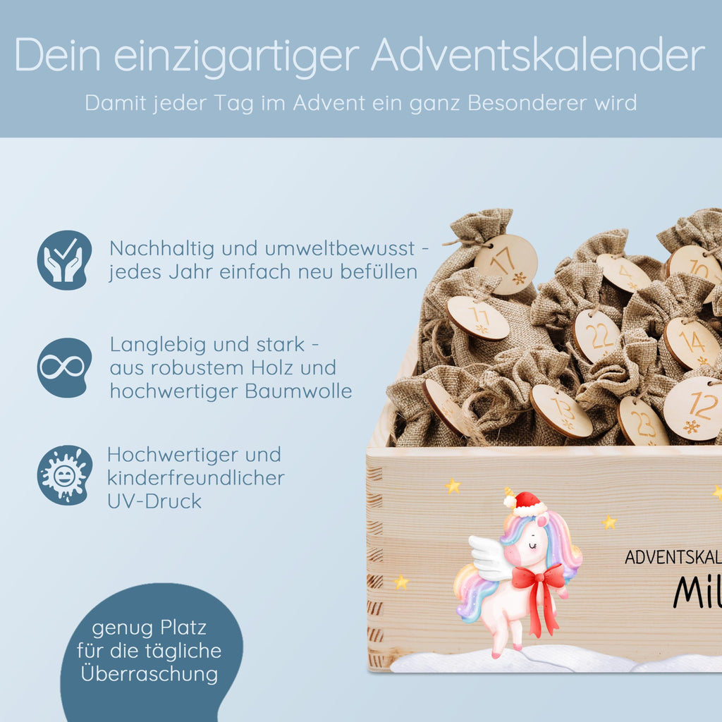 Bärenfreunde Personalisierter Adventskalender zum Befüllen, Holz, Baum