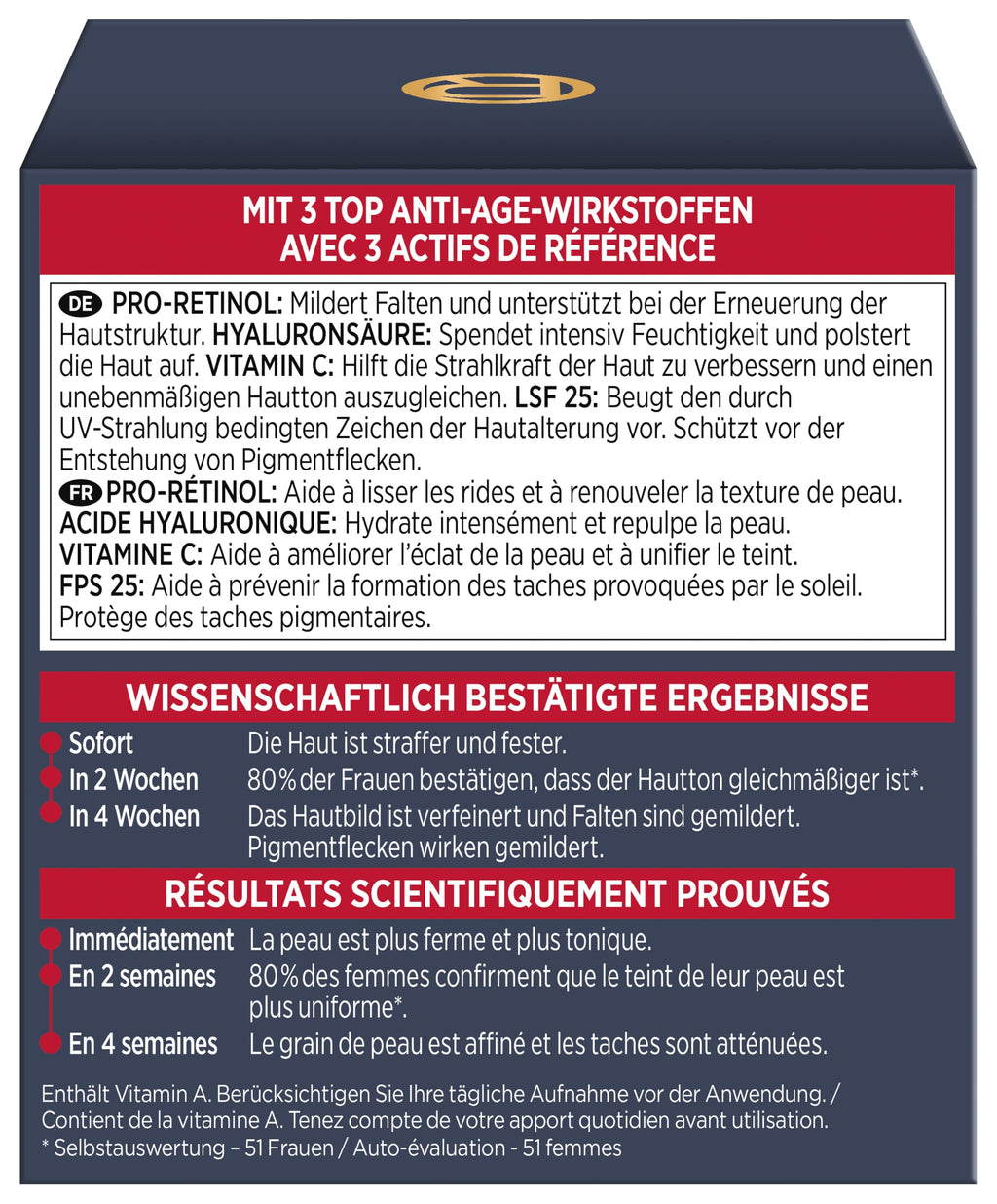 L'Oréal Paris Anti-Aging,Tagescreme gegen Falten, straffend, 50 ml