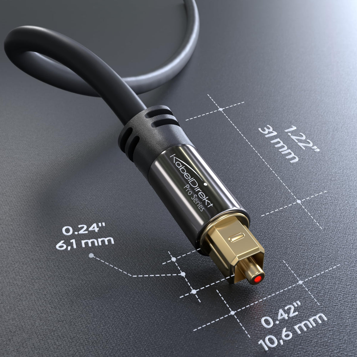 TOSLINK Kabel, Optisches Audiokabel - 10 m langes Glasfaserkabel für Soundbars (Digital S/PDIF, Stereoanlagen/Verstärker/Verstärker, Heimkino, Xbox One/PS4) - CableDirect