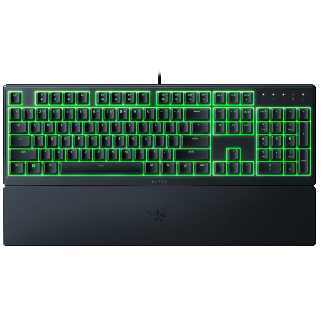 Razer Ornata V3 X - Flache Membran-Tastatur mit Chroma RGB (Lautlose Membran-Switches, Ergonomische Handballenauflage, Tastenkappen Anti-UV-Beschichtung) QWERTZ DE-Layout | Schwarz