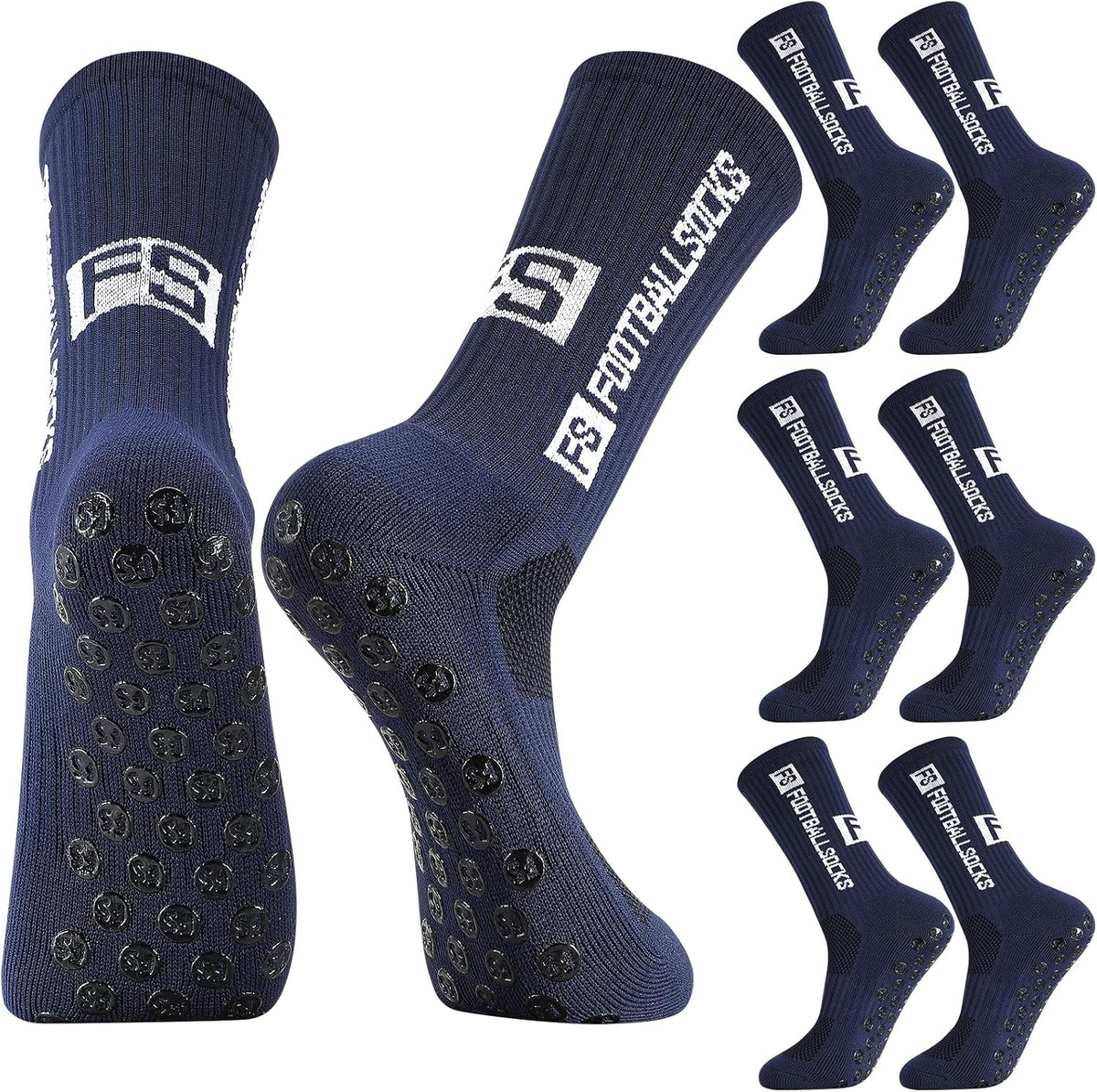 FANTESI 3 Paare Fußballsocken für Herren Damen,Sportsocken Fußball