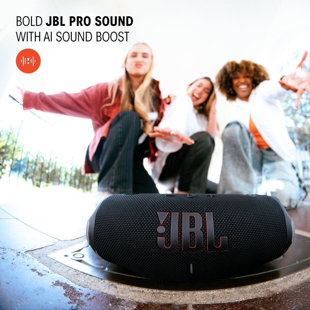 JBL Charge 6, Tragbarer Bluetooth-Lautsprecher, IP68 Zertifiziert -Schwarz