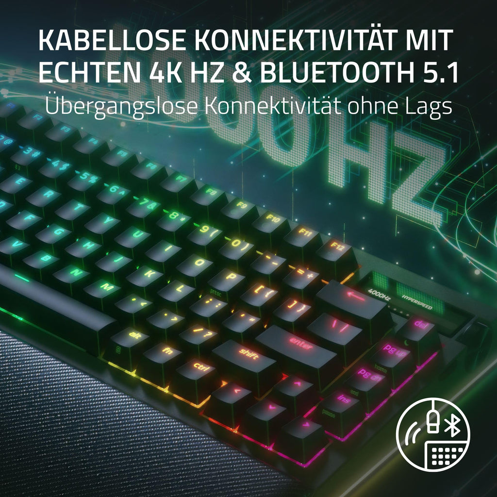 Razer BlackWidow V4 - Mechanische Gaming-Tastatur Chroma RGB (Mechanische Yellow Switches, 6 eigene Makro-Tasten, Doubleshot-ABS-Tastenkappen) QWERTZ DE-Layout | Schwarz