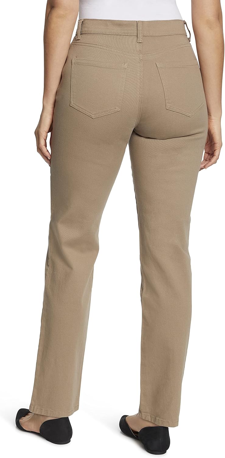 Gloria Vanderbilt Women's Amanda Classic High Rise Tapered Jean Standard, Hazelnut, 18 Short