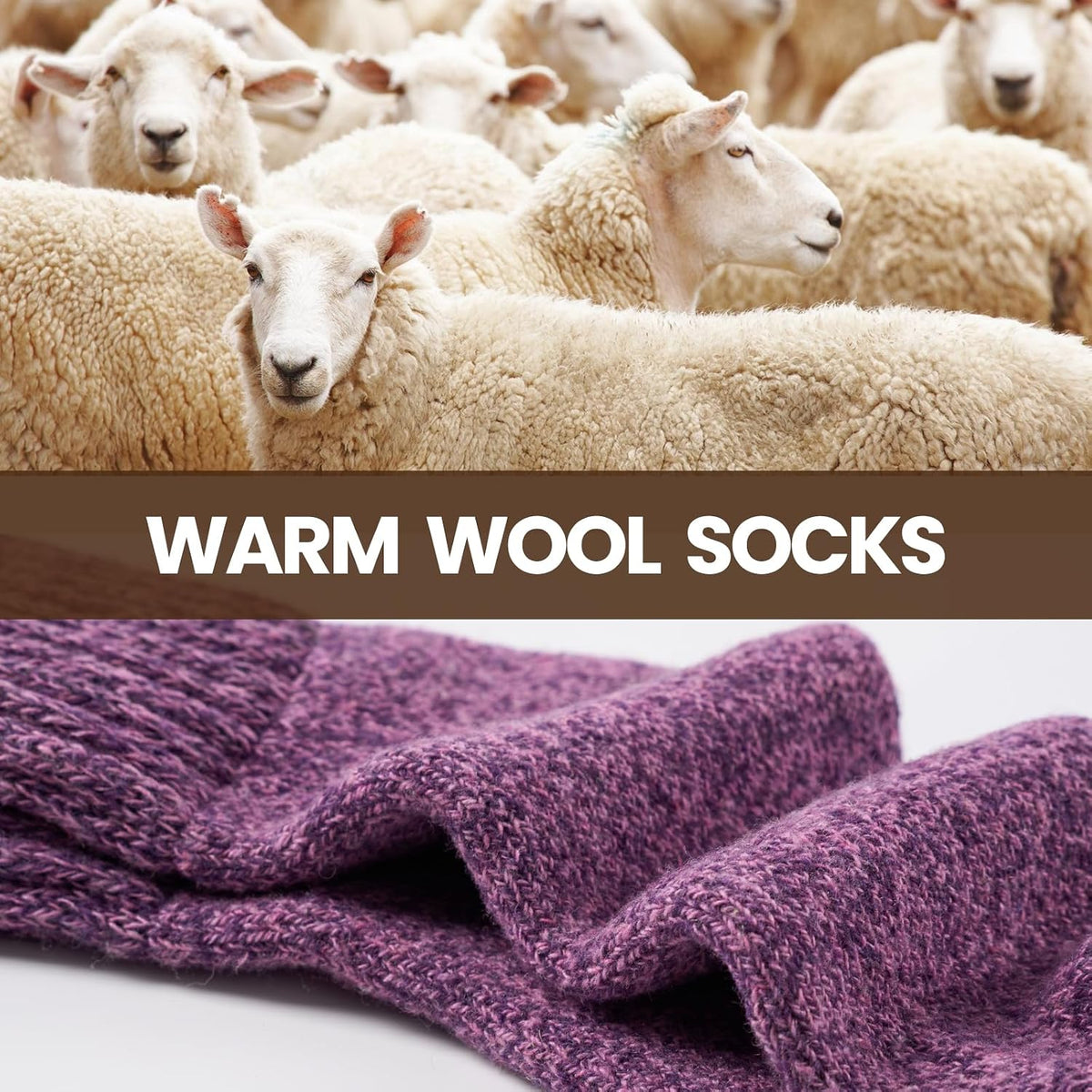 Niorasen Women's Thermal Socks, 3 Pairs Full Cushioned, Cosy Gift Winter