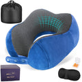 Cirorld Travel Pillow for Airplane, Neck Pillow for Travel, Memory Foam Travel Neck Pillow for Adults, Adjustable & Compact Flight Pillow, Ergonomic Neck Cushion, With Ear Plugs, Eye Mask, Carry Bag