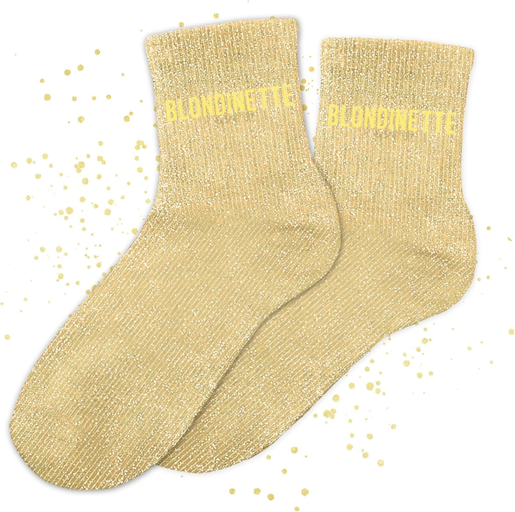 MASSA Chaussettes Paillettes - Taille Unique - Parfaite, Unique, Wesh, Tana, Princesse, Pipelette, Raleuse, Gourmande, Aigrie, Mamounette - Chaussettes à Paillettes