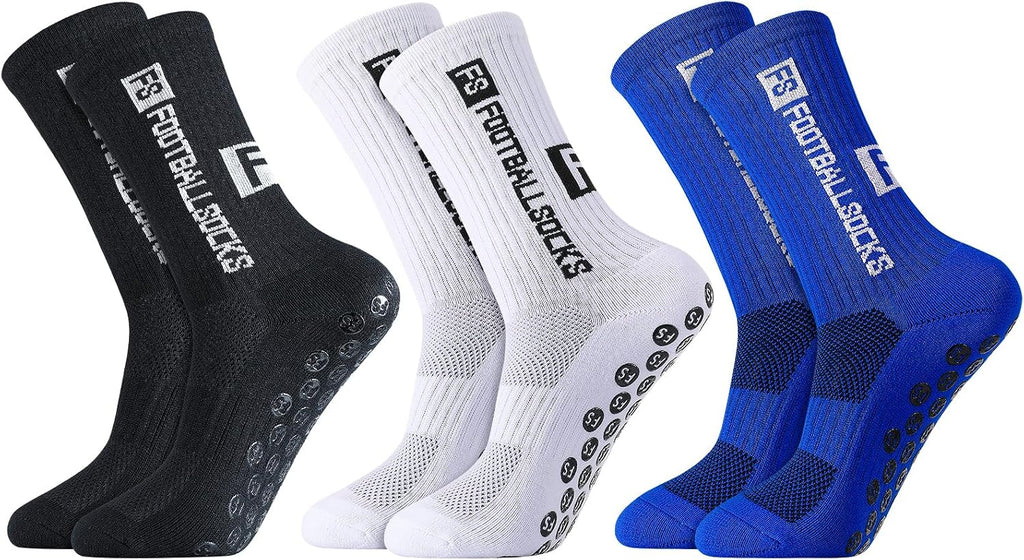 FANTESI 3 Paare Fußballsocken für Herren Damen,Sportsocken Fußball