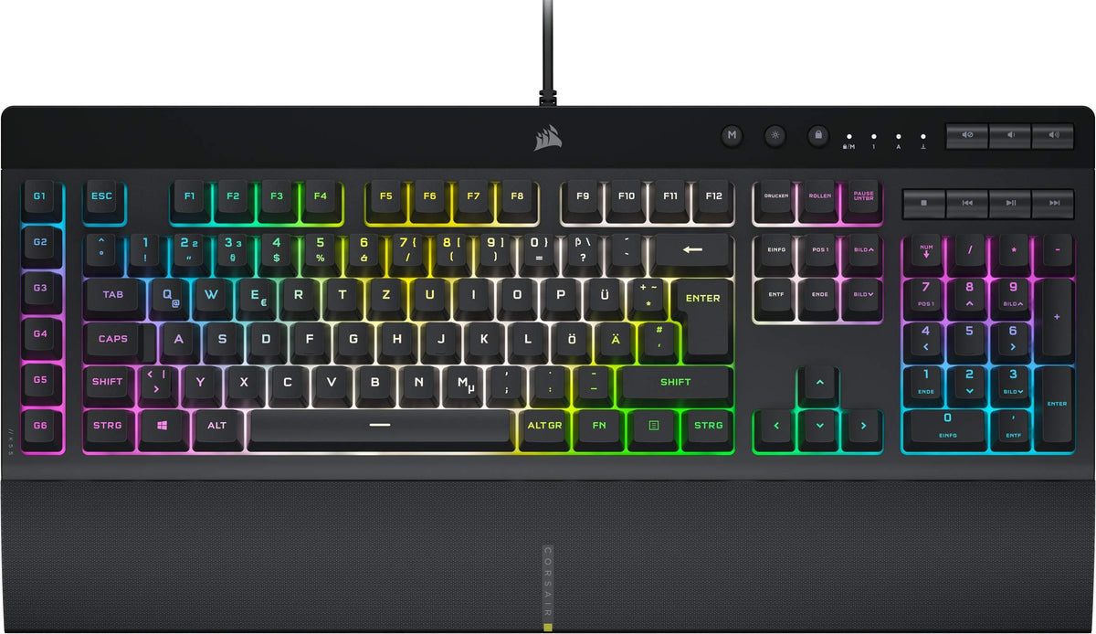 Corsair K55 CORE RGB Membran Kabelgebundene Gaming-Tastatur – Schwarz