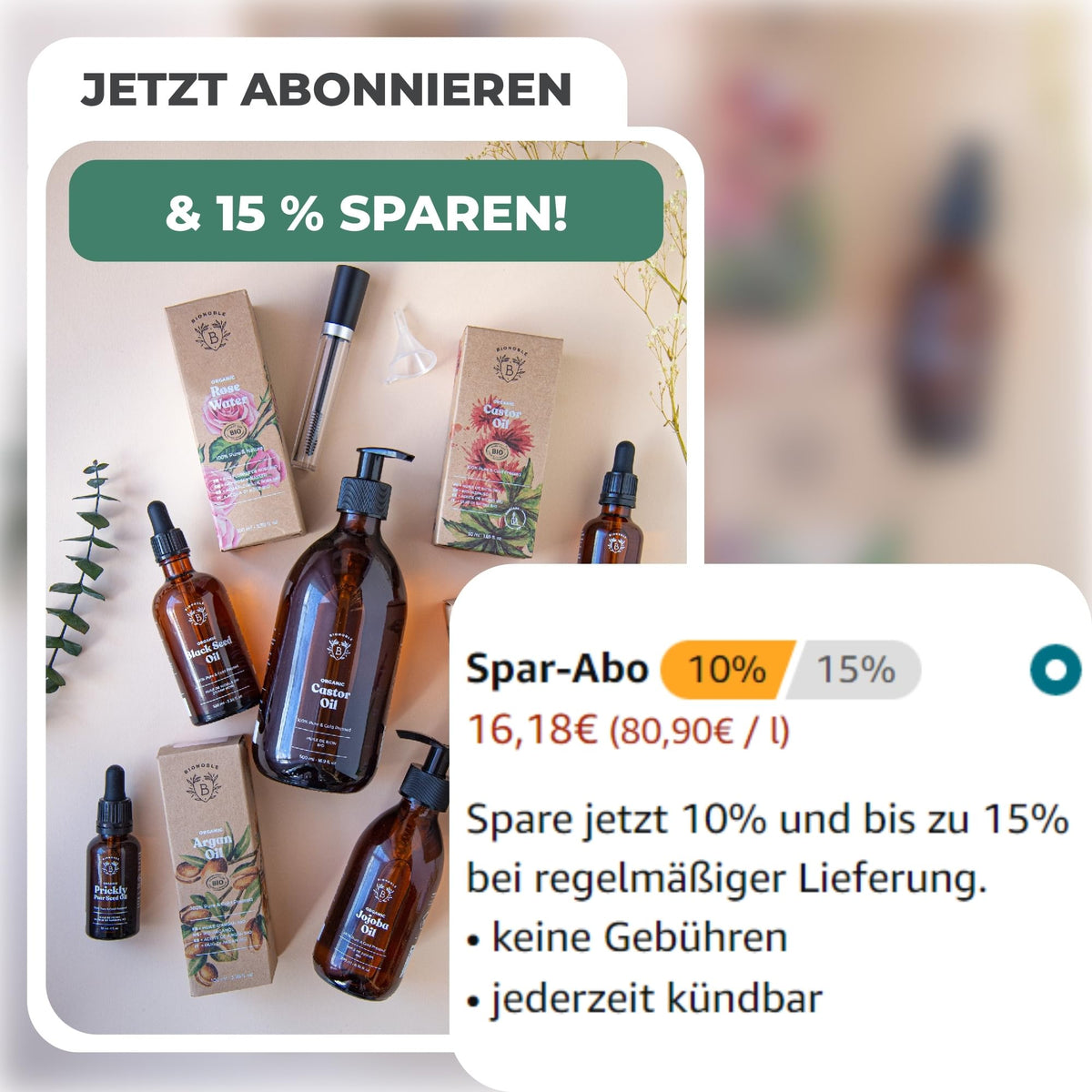 BIONOBLE Arganöl Bio Kaltgepresst - Haare, Gesicht, Haut - Marokko - 50ml