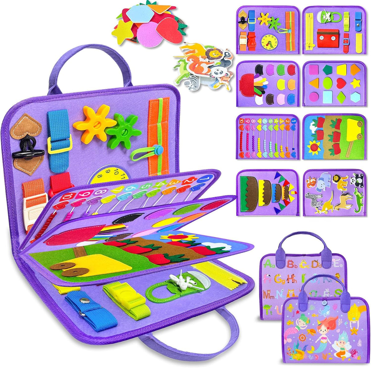 Exorany Busy Board Montessori Toys for Toddler Boy Girl Gifts Busy Book