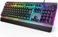 TECKNET Gaming Tastatur 105 Tasten Membrantastatur mit Vollmetall-Gehäuse