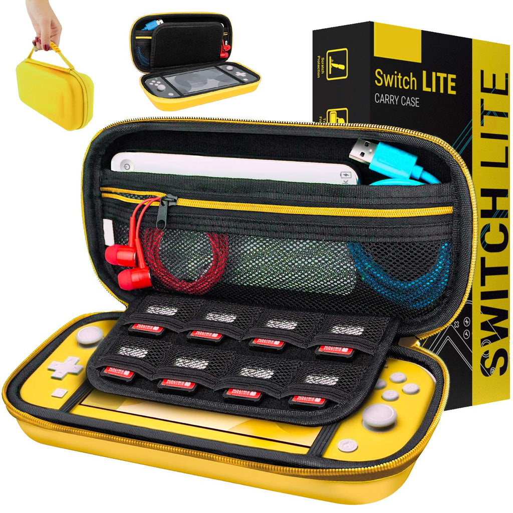 Orzly Tragetasche kompatibel mit Nintendo Switch Lite (2019) – Aufbewahrungstasche - Hartschalen Case/Hülle/Schutzhülle für die Verwendung mit der Nintendo Switch Lite Konsole & Accesoires - ROSA