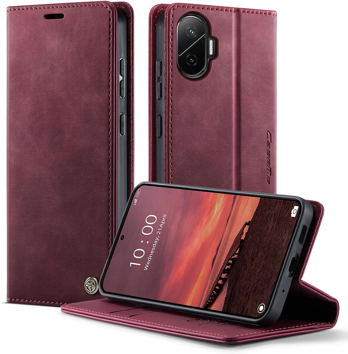 Handyhülle für Honor Magic 6 Pro hülle Premium PU klapphülle RFID Lederhülle Faltbare Schutzhülle Kartenfach Standfunktion Handytasche hülle Honor Magic 6 Pro 5G - Schwarz