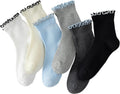 Hstyle 6 Paar Damen-Rüschensocken, süße Rüschen-Ankelsocken