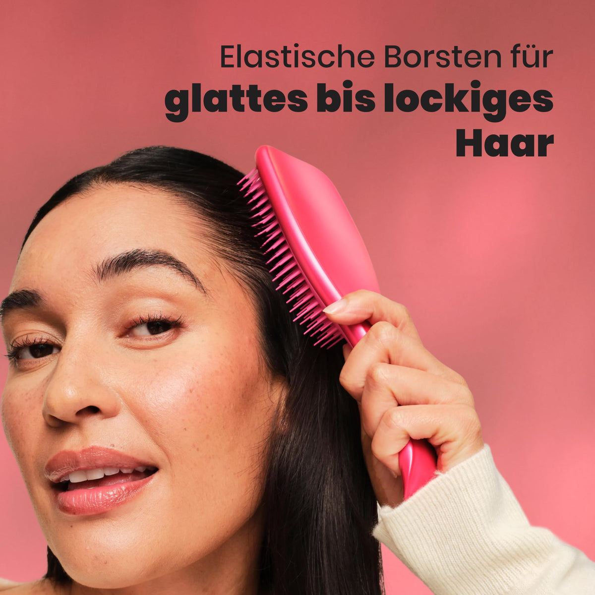 Tangle Teezer Ultimate Detangler Haarbürste – Nasses & Trockenes Haar – Entwirrungsbürste für Alle Haartypen – Zweistufige Borsten Reduzieren Haarbruch & Knoten – Champagner Gold mit Chrom-Finish