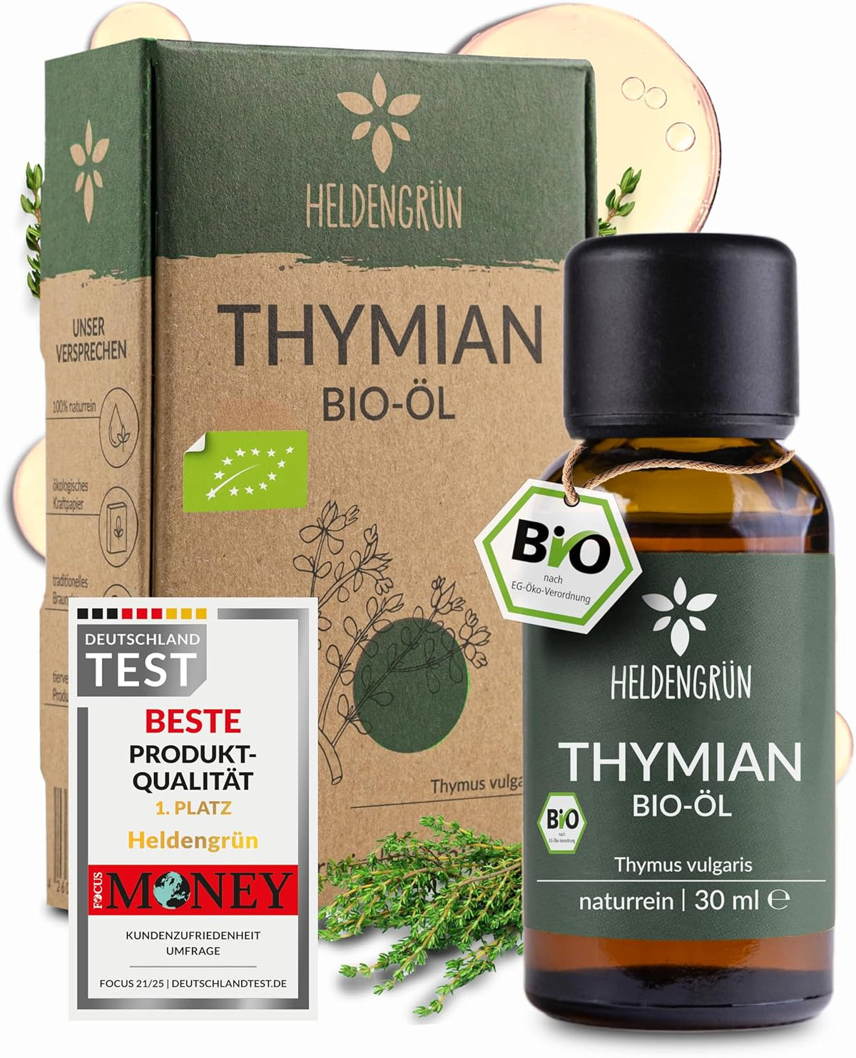 Heldengrün® BIO Lavendelöl [100% NATURREIN] Ätherisches Öl 30 ml