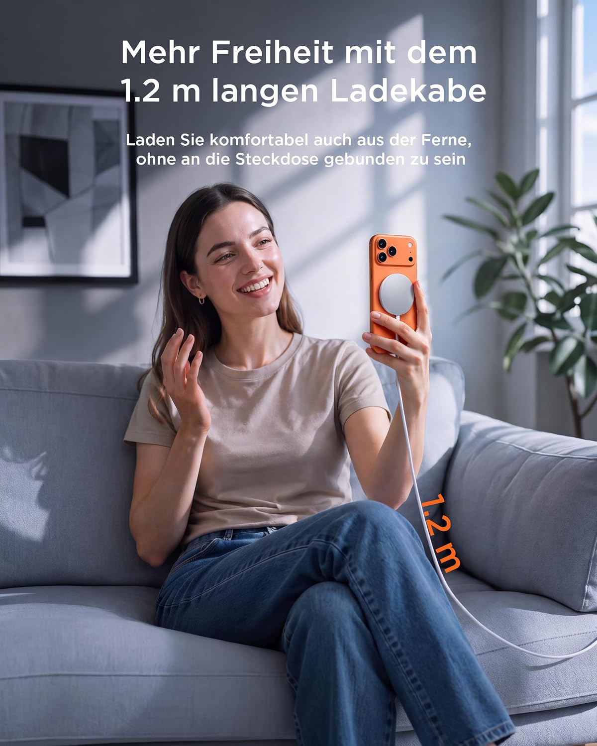 Mag-Safe Ladegerät für iPhone Ladestation: Starker Magnet Wireless Charger