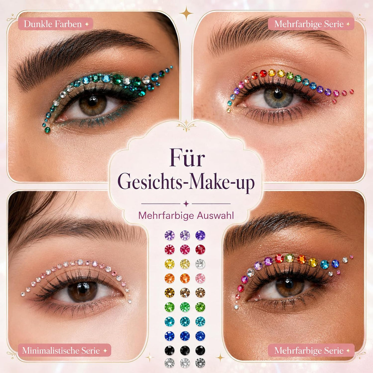 56 Farben Bedazzler Kit, 45.000 Stück 3mm Harz Strasssteine Set