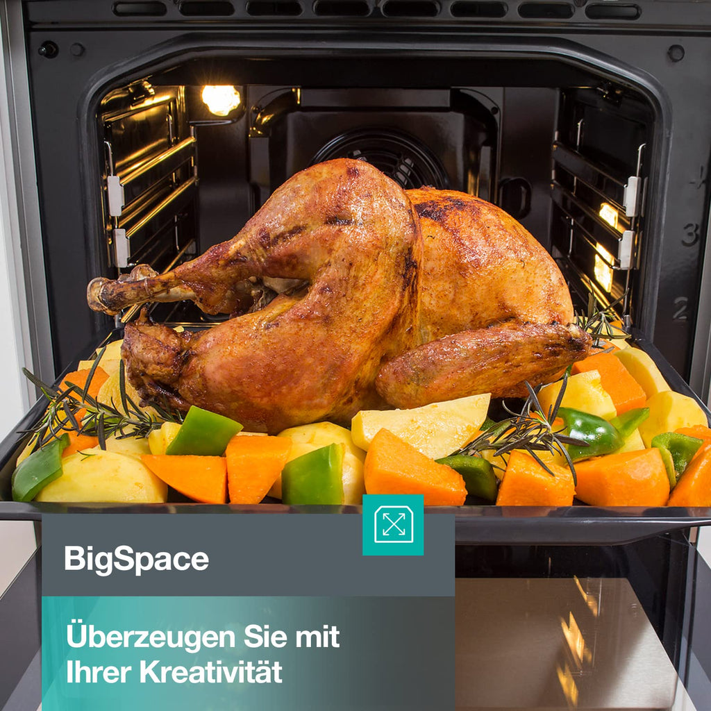 Gorenje BOA6737AO1X Einbaubackofen / 73 Liter/BigSpace/Heißluft / 250° maximale Ofentemperatur/EcoClean-Email / 2fach verglast / 9 Funktionen/EEK: A/Minimale Einbaumaße (HxBxT): 60x 56x 58 cm