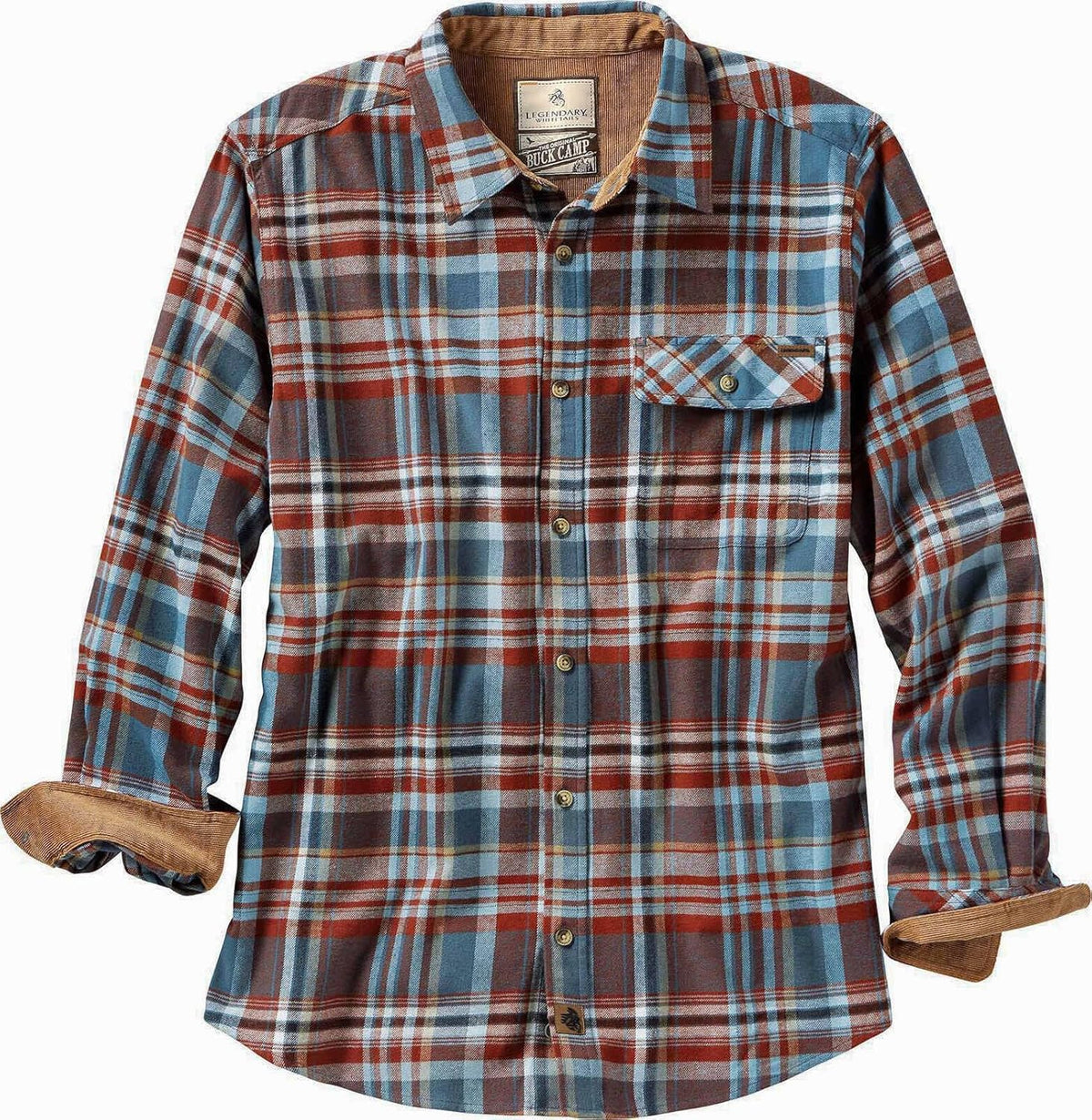 Legendary Whitetails Herren-Langarm-Flanellhemd mit Knopfleiste aus 100 % Baumwolle