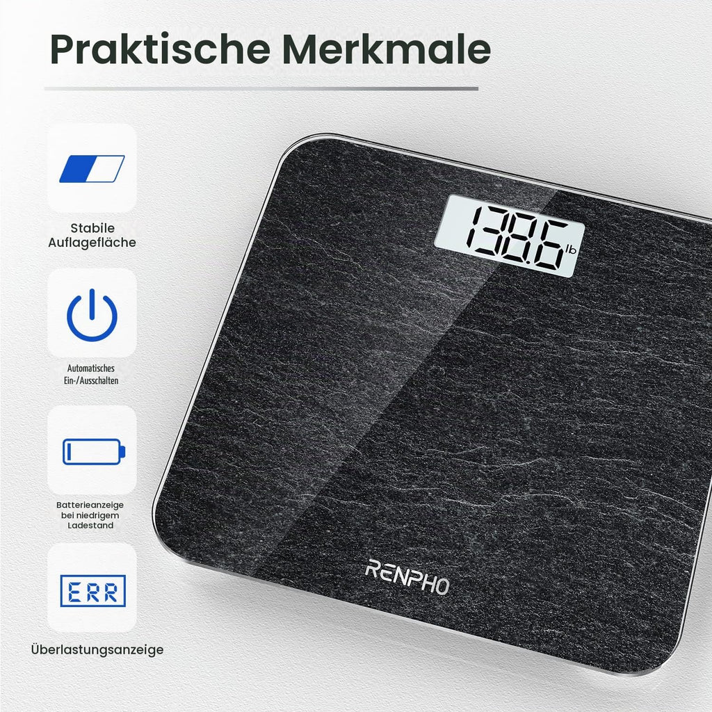RENPHO Personenwaage, Körperwaage mit Hochpräzisions-Sensoren