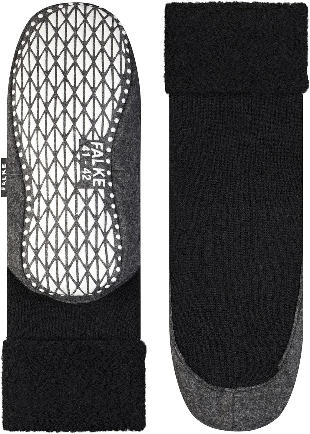 FALKE Herren Cosyshoe Stoppersocken atmungsaktive klimaregulierende geruchshemmende Wolle rutschfeste Noppen auf der Filzsohle komfortabel warm mit Plüsch strapazierfähig 1 Paar