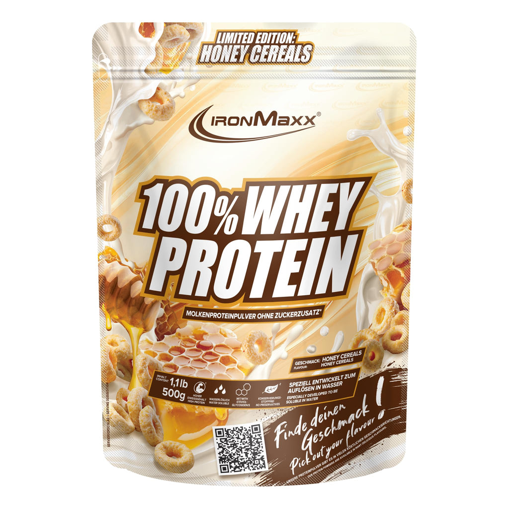 IronMaxx 100% Whey Protein Pulver - French Vanilla 500g Beutel | zuckerreduziertes, wasserlösliches Eiweißpulver aus Molkenprotein | viele verschiedene Geschmacksrichtungen