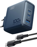 INIU USB C Ladegerät, 100W 3-Port Laptop Schnellladegerät mit 1.5m Kabel